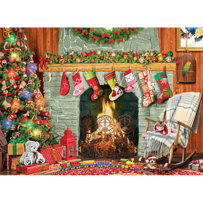 CHRISTMAS BY THE FIREPLACE 500 BRIKKER