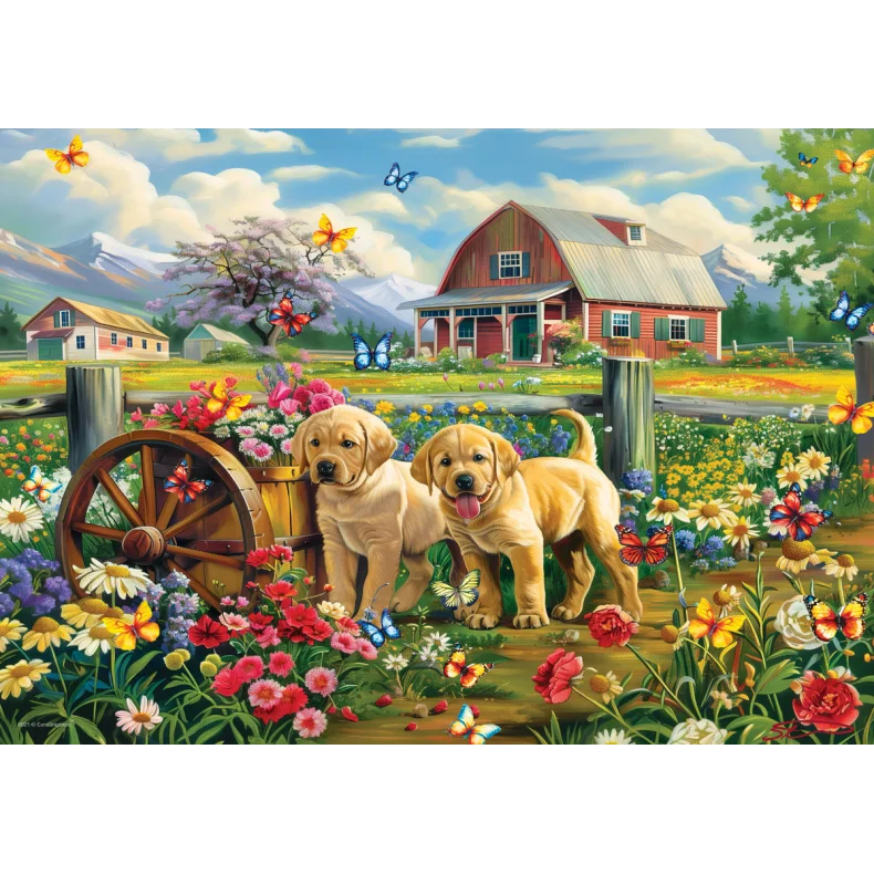 DEMENSPUSLESPIL 48 BRIKKER PUPPY SPRING