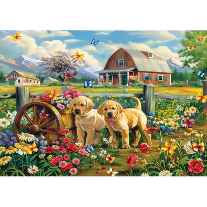 DEMENSPUSLESPIL 48 BRIKKER PUPPY SPRING
