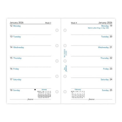 DAGBOG MINI 2026 UGE PER OPSLAG ENGELSK