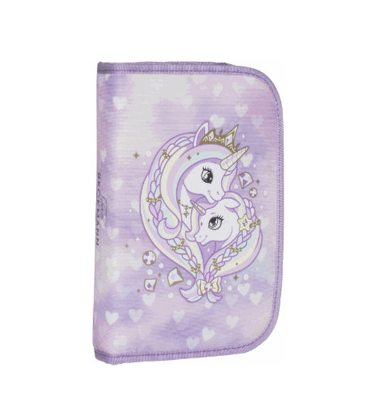 SINGLE SECTION PENCIL CASE UNICORN PRINCESS