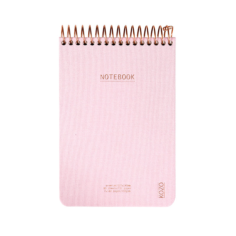 KOZO NOTEBOOK REPORTERBLOK A6 PREMIUM LYSERØD