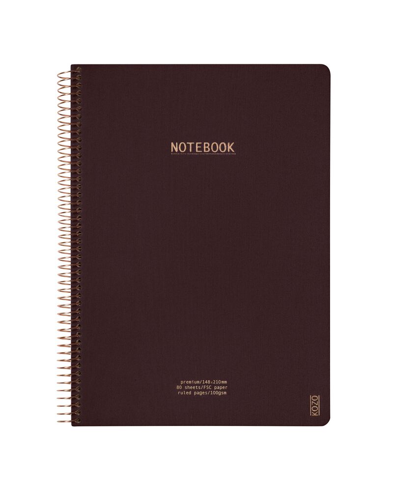 KOZO NOTEBOOK A4 PREMIUM COFFEE – Din Boghandel