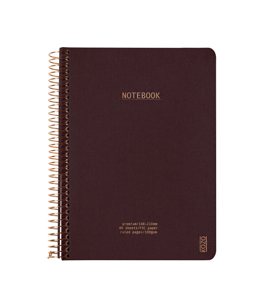 KOZO NOTEBOOK A5 PREMIUM COFFEE