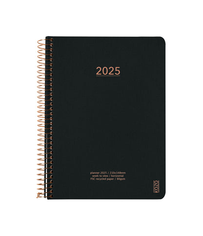 KOZO KALENDER 2025 A5 UGE BLACK