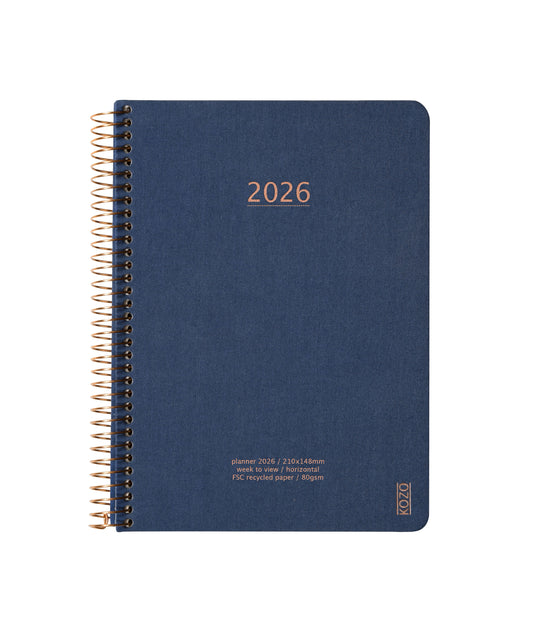 KOZO KALENDER 2026 A5 UGE NAVY