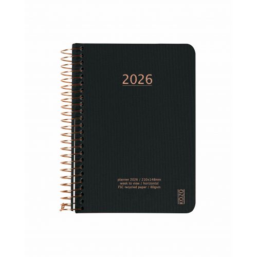 KOZO KALENDER 2026 A6 UGE BLACK