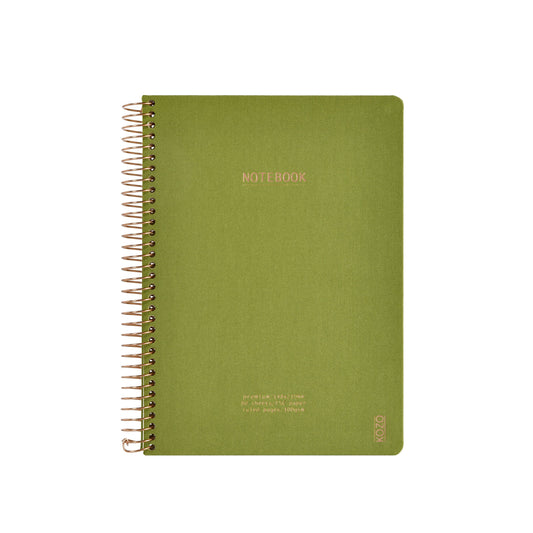 KOZO NOTESBOG A6 OLIVE GREEN