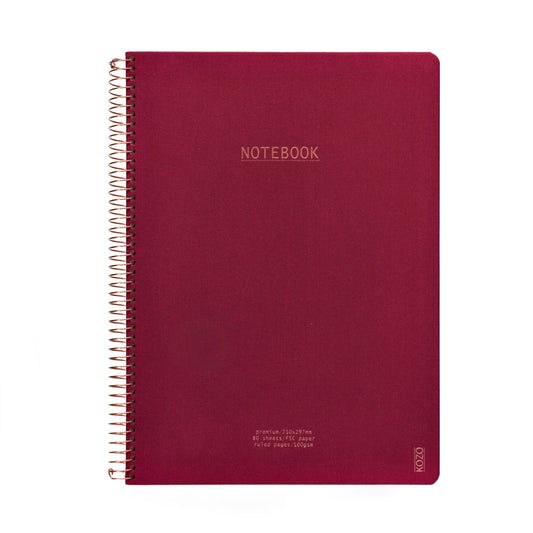 KOZO NOTESBOG A4 BERRY