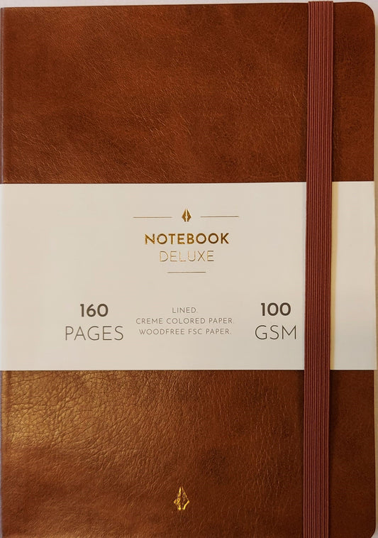 NOTEBOOK DELUXE A5 BROWN