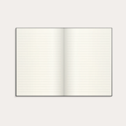 A5 NOTESBOG TEXTIL MØRKEGRÅ LIN.