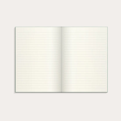 A5 NOTESBOG TEXTIL GRØN LIN.