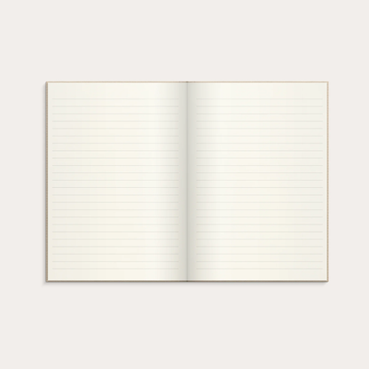 A5 NOTESBOG TEXTIL BEIGE LIN.