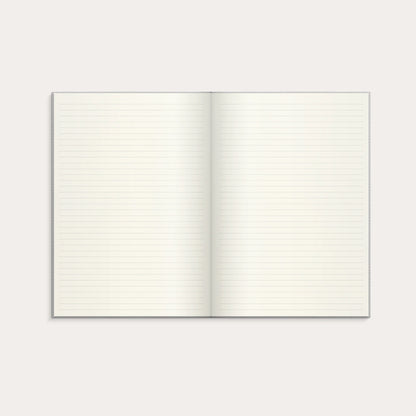 NOTEBOOK TEXTILE LIGHT GREY LINED A4