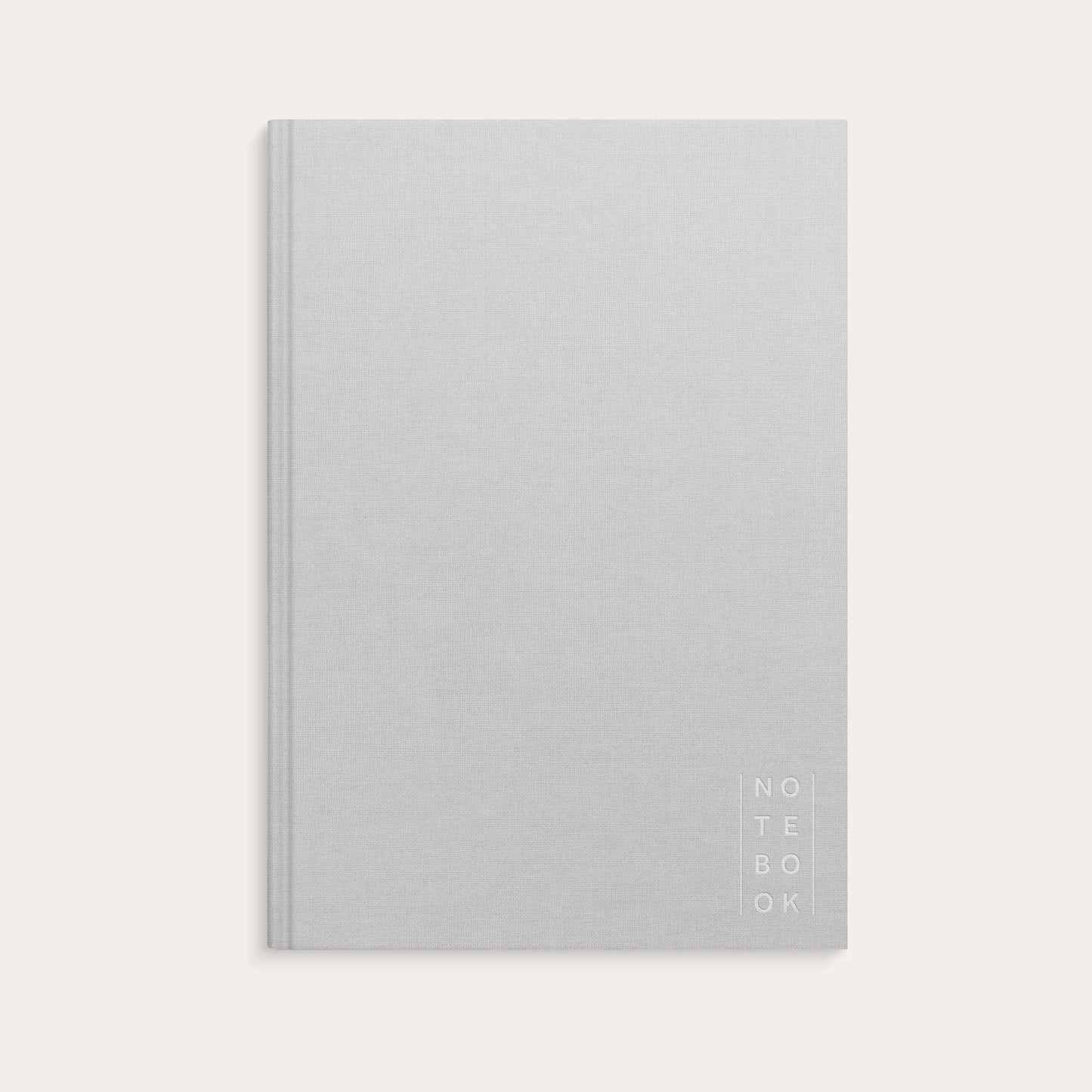 NOTEBOOK TEXTILE LIGHT GREY LINED A4