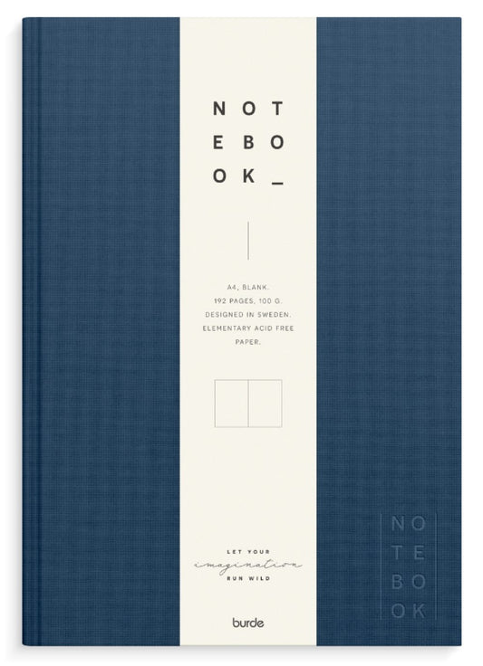 NOTEBOOK TEXTILE DARK BLUE A4 ULINJERET