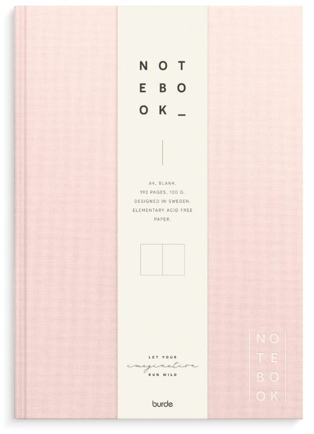 NOTEBOOK TEXTILE PINK A4 ULINJERET