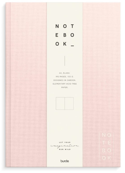 NOTEBOOK TEXTILE PINK A4 ULINJERET