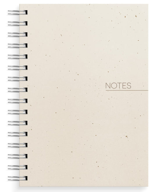 A5 SPIRAL NOTESBOG BEIGE LINJERET