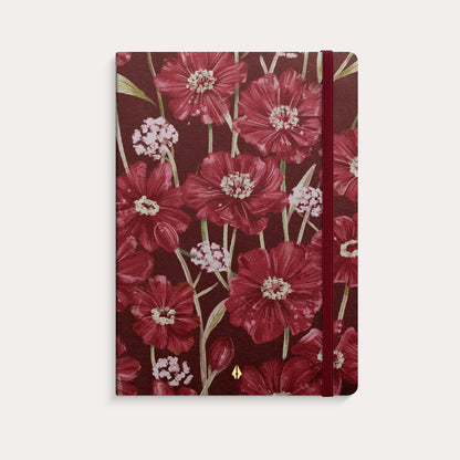 NOTEBOOK DELUXE BURGUNDY FLOWER A5