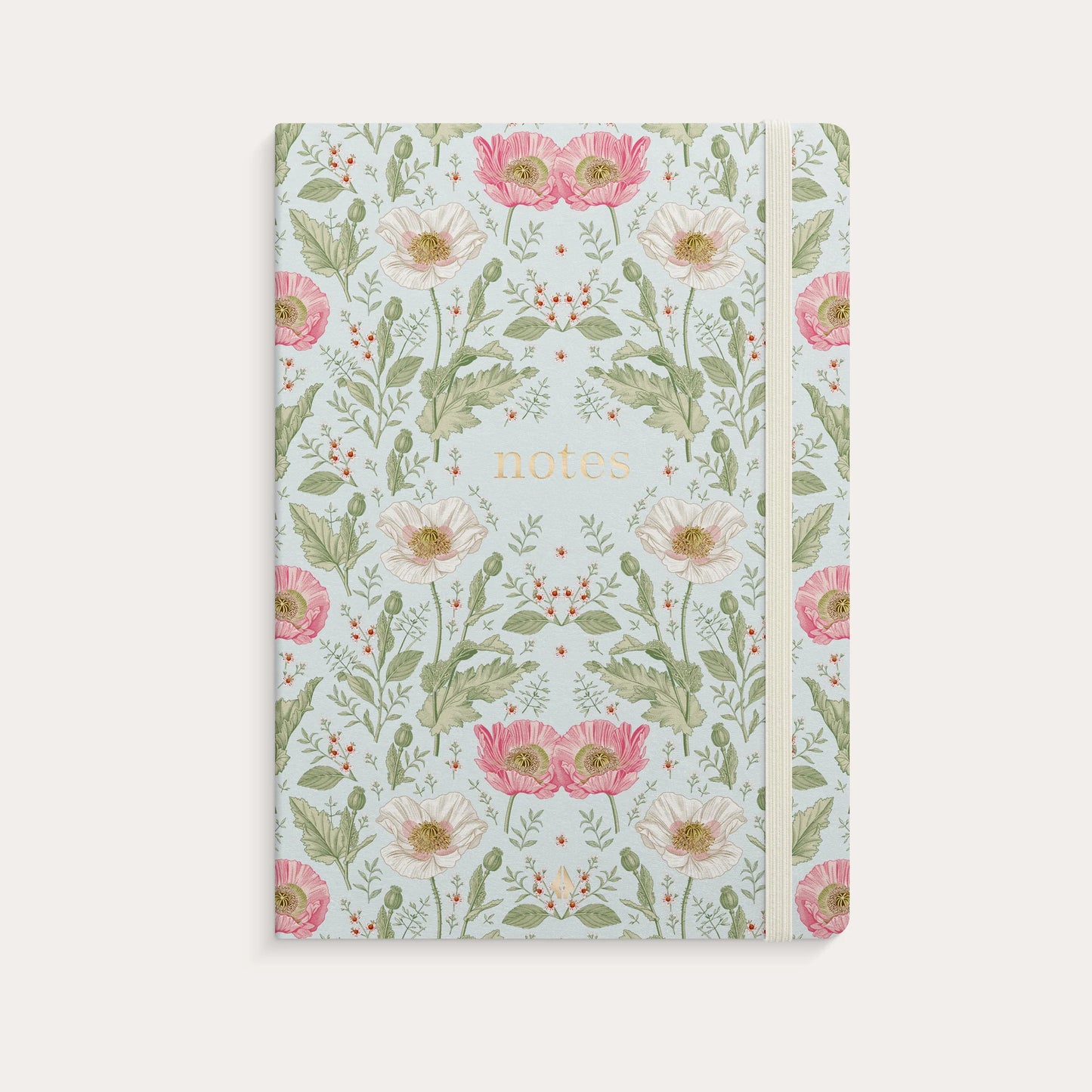 NOTEBOOK DELUXE BLUE/FLOWERS A5