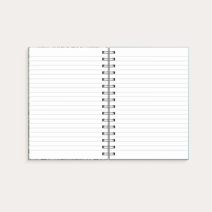 NOTEBOOK A5 BLUE/GREEN FLOWERS