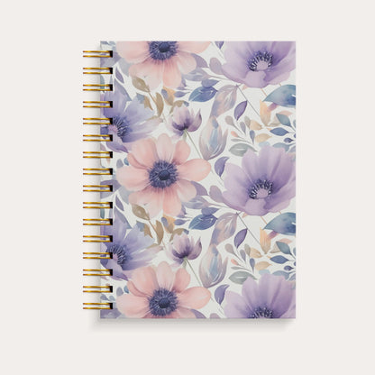 NOTEBOOK A5 LILAC FLOWERS