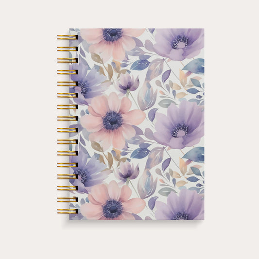 NOTEBOOK A5 LILAC FLOWERS