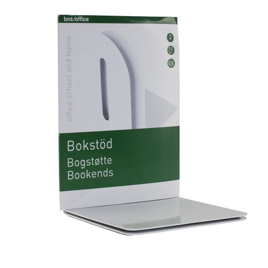 BOGSTØTTE METAL 15 CM HVID
