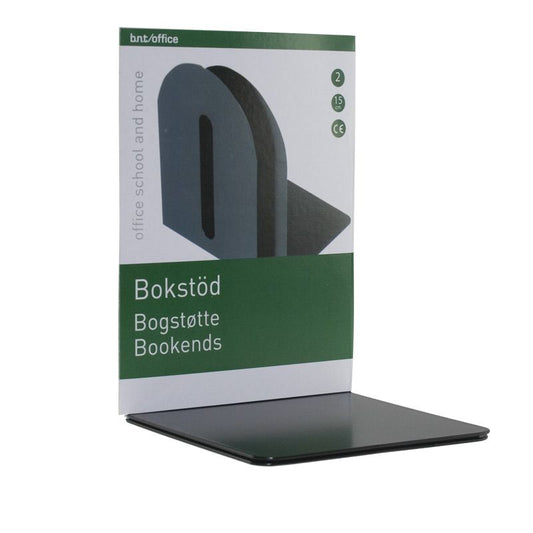 BOGSTØTTE METAL,15 CM, SORT