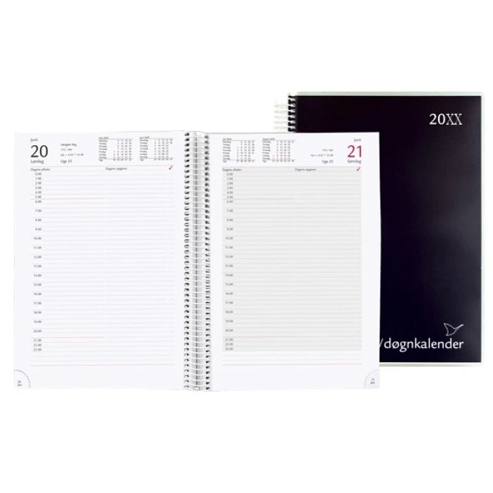 TIME/DØGNKALENDER 2027 SORT