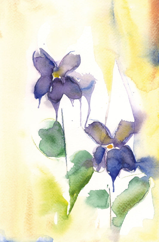 FØDSELSBLOMST VIOL - FEBRUAR (A5 KORT)