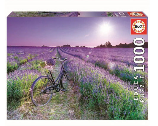 EDUCA BIKE IN A LAVENDEL FIELD 1000 BRIKKER