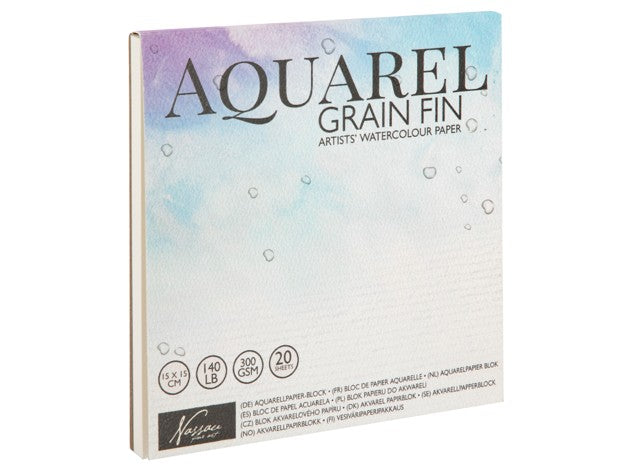 AKVARELBLOK 15X15 CM 20 ARK