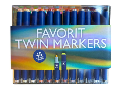 FAVORIT TWIN MARKER DUAL 2-I-1 TUSCH 48 STK