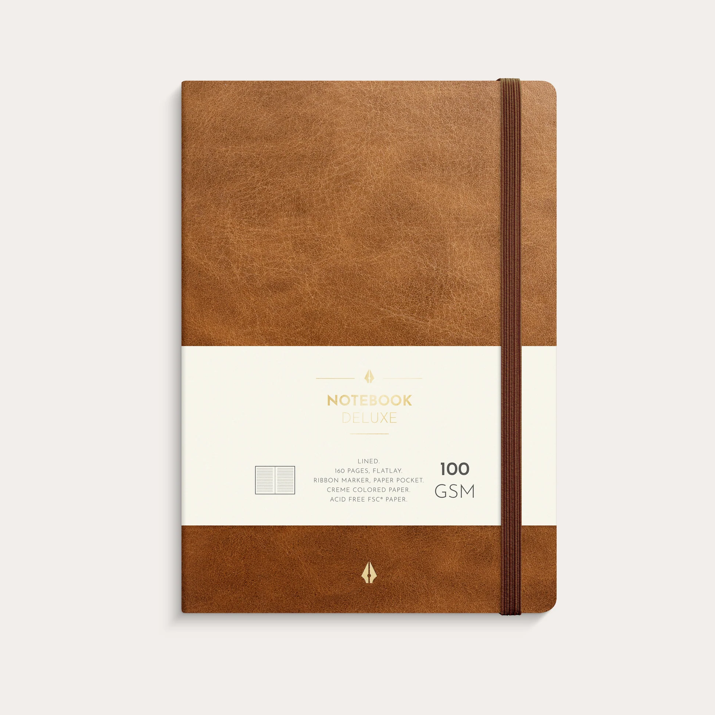 NOTEBOOK DELUXE A5 BROWN