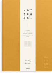 NOTEBOG TEXTILE MUSTARD LINJERET A4