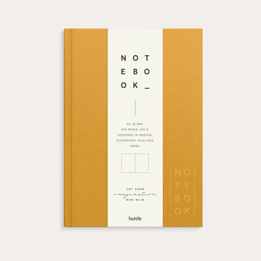 NOTEBOOK TEXTILE MUSTARD A5 UNLINED