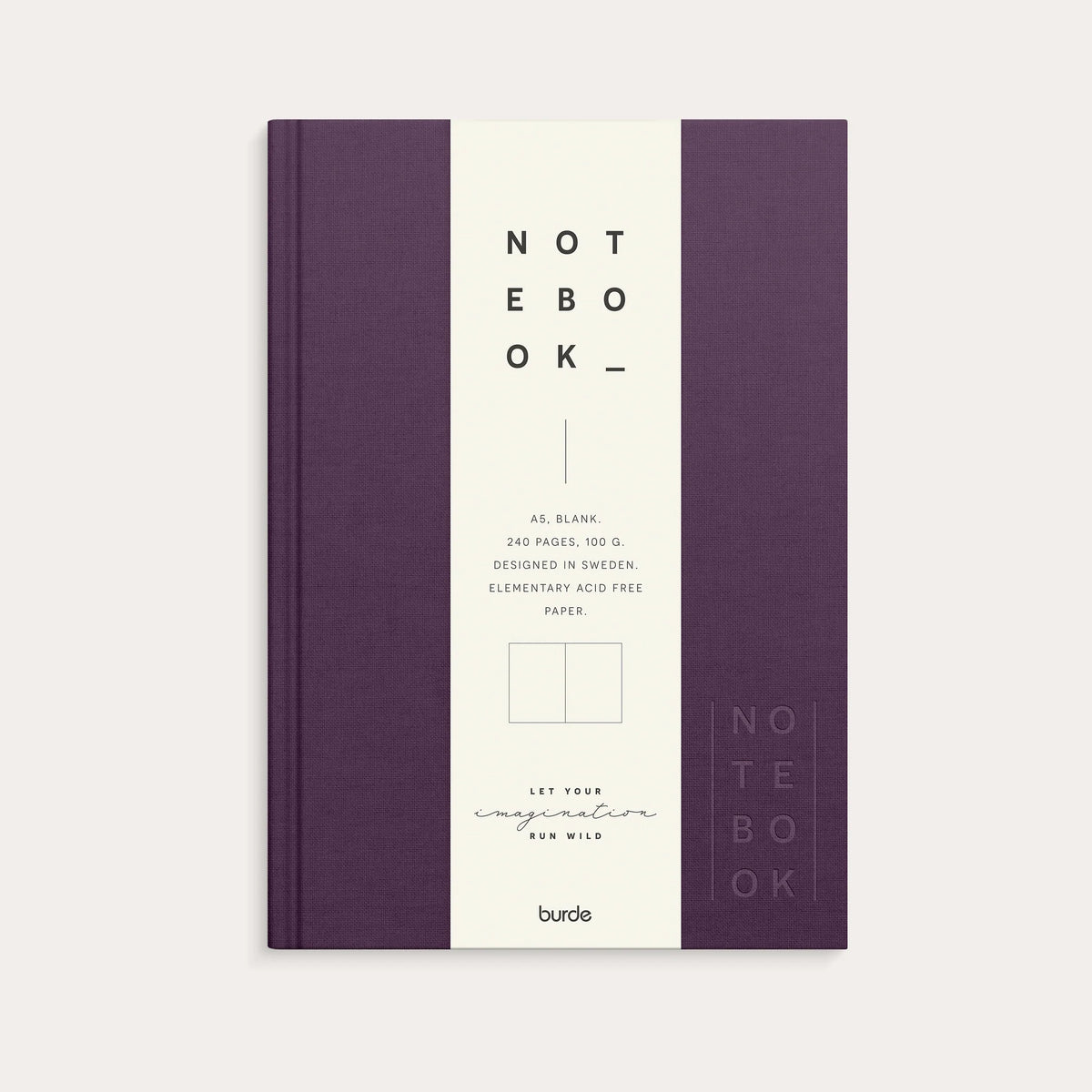 NOTEBOOK TEXTILE PLUME A5 UNLINED