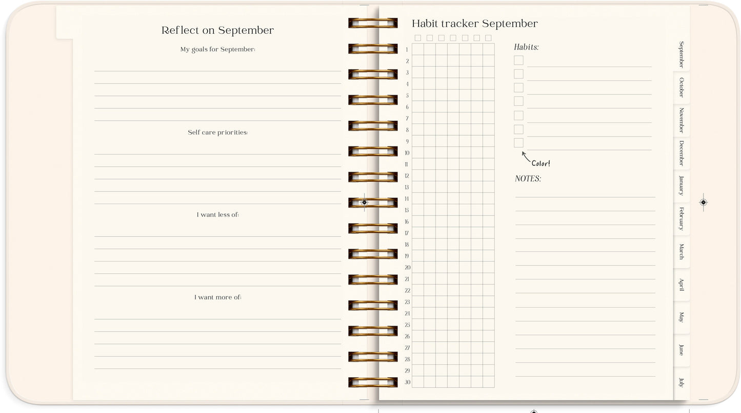 LIFE PLANNER PASTEL FLOWERS 2026/2027