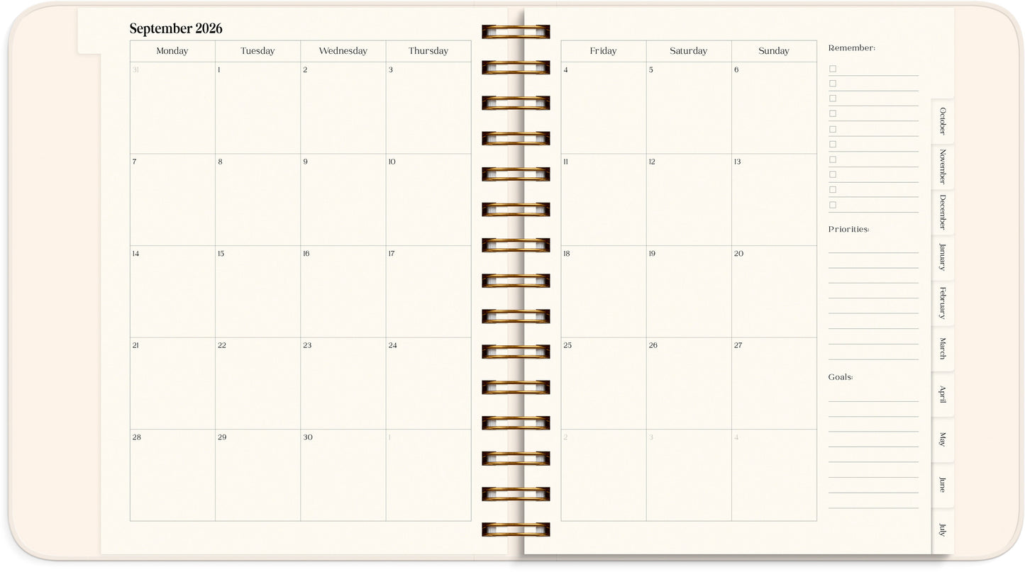 LIFE PLANNER PASTEL FLOWERS 2026/2027