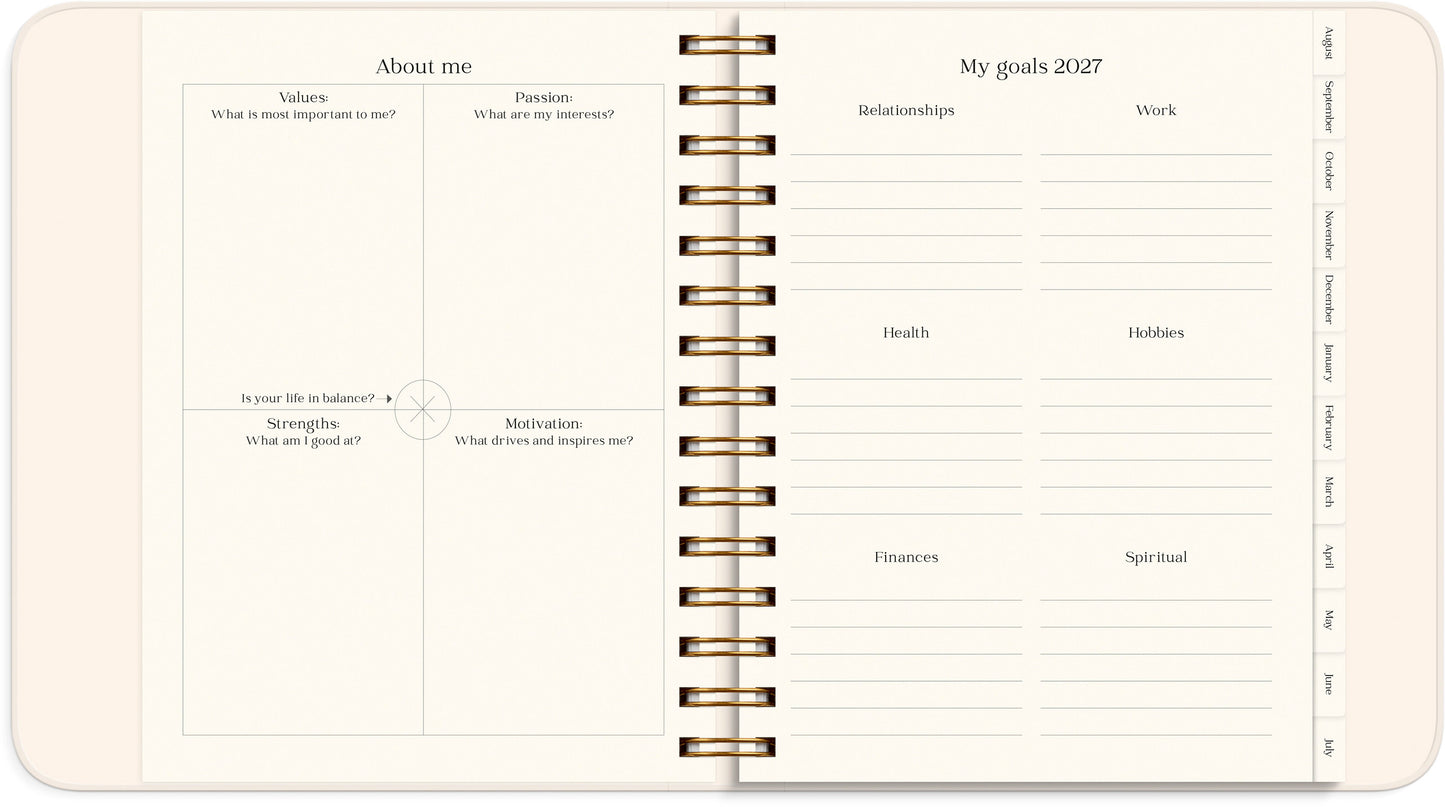 LIFE PLANNER PASTEL FLOWERS 2026/2027