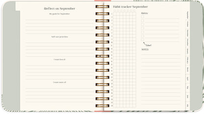LIFE PLANNER DECOR GREEN FLOW 2026/2027