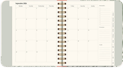 LIFE PLANNER DECOR GREEN FLOW 2026/2027