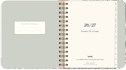 LIFE PLANNER DECOR GREEN FLOW 2026/2027