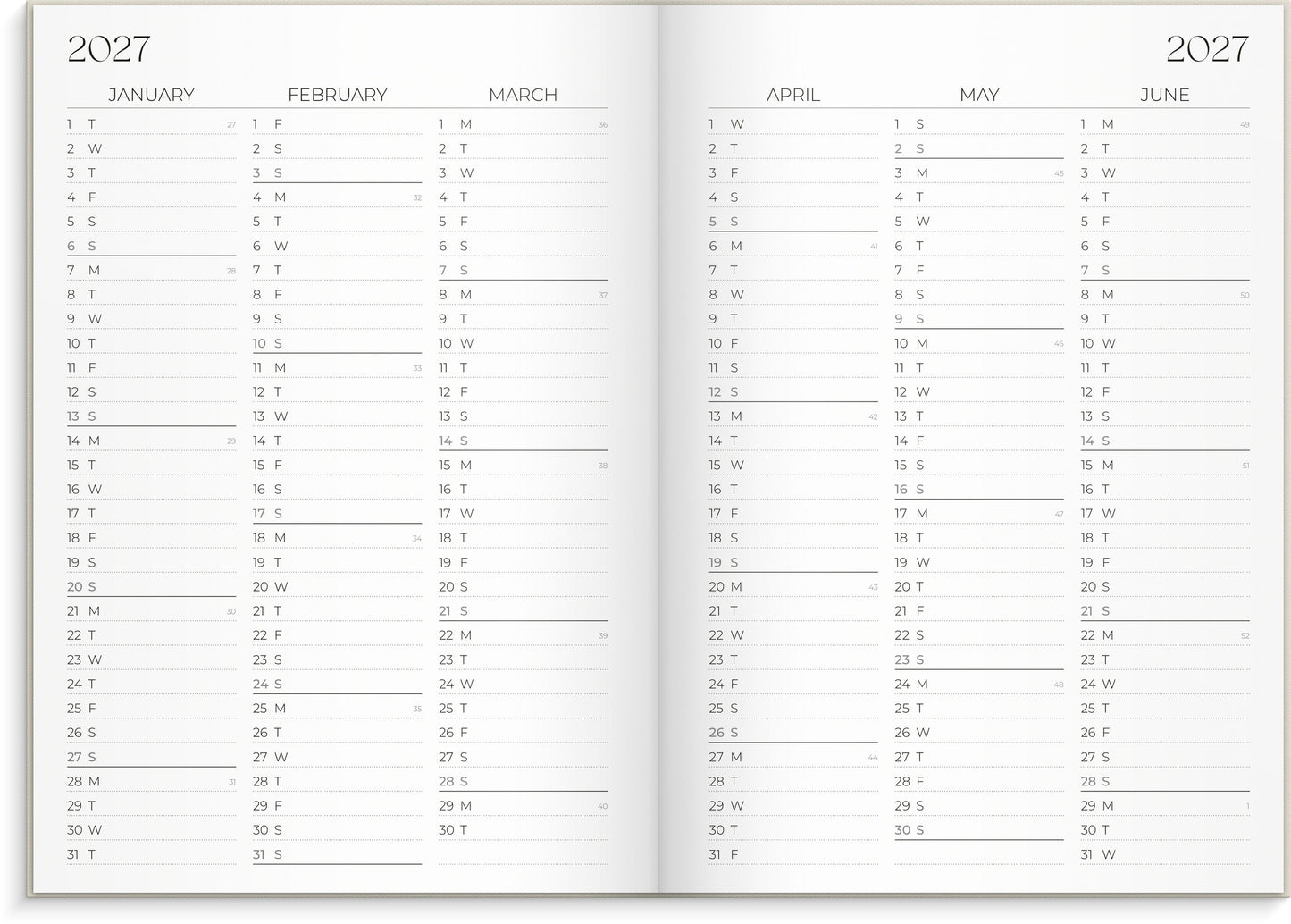 STUDENT PLANNER A5 BEIGE 2026/2027