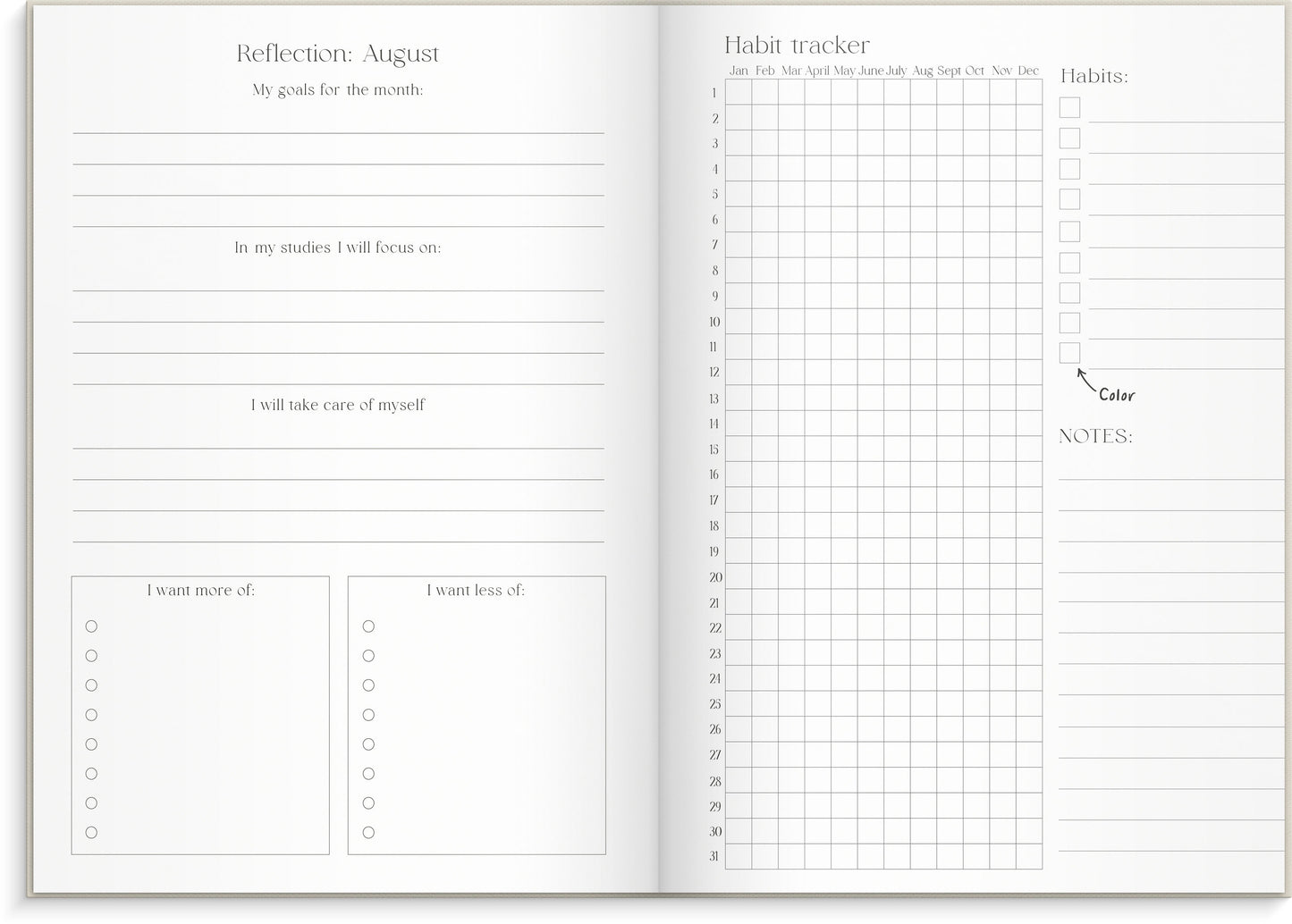 STUDENT PLANNER A5 BEIGE 2026/2027