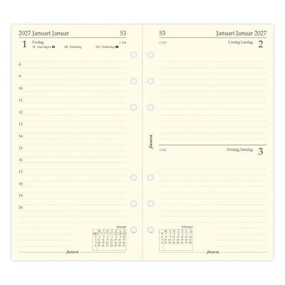 FILOFAX REFILL PERSONAL EN DAG PR: SIDE 2027