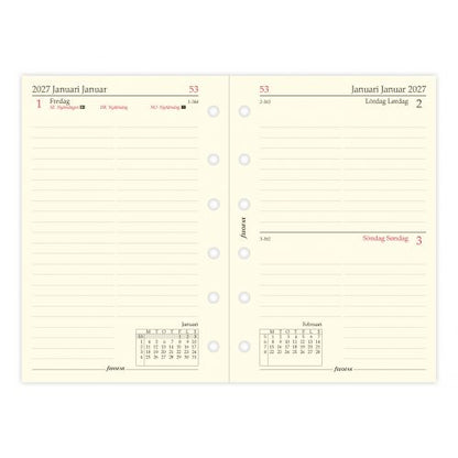 FILOFAX REFILL EN DAG PR SIDE POCKET 2027
