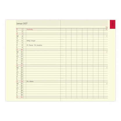 FILOFAX MÅNEDSOVERSIGT POCKET 2027
